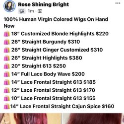 Human Wigs On Hand 🤚🏼