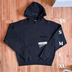 Jet Black Essentials Hoodie