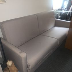 FUTON COUCH BED VERY COMFY & FREE LAMP