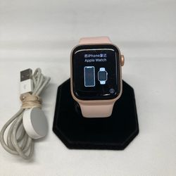 Apple Watch Series 4 40mm Rose Gold  GPS + LTE Smartwatch with Pink Sport Band