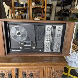 Vintage Ampex Reel to Reel Stereo Music Center Model 860 Tube Audio Console