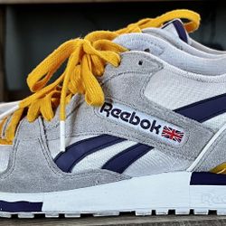 Reebok GL 6000 Retro Shoes Mens Size 9 White Yellow Purple Trainers M45406