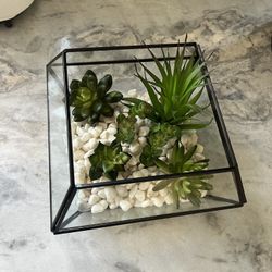 Artificial Succulent Terrarium 