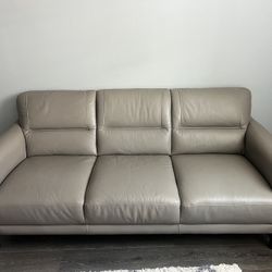 Gray Galigher 82’’ Leather Sofa