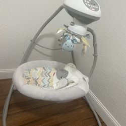 Fisher-price Sweet Snugapuppy Swing Dual Motion Baby Swing With Music Sounds And Motorized Mobile