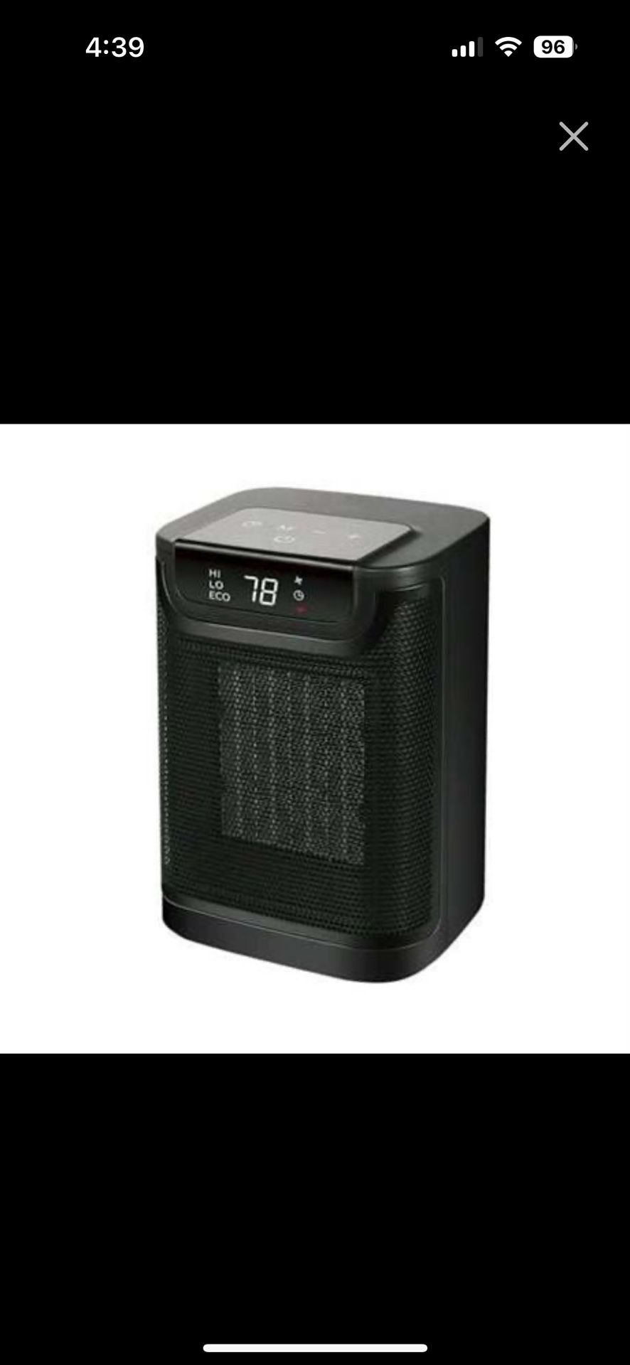 Soleil Digital Ceramic Space Heater 1500W for Inside,