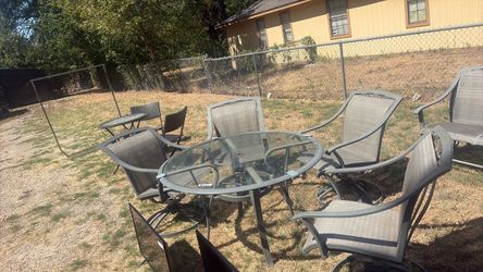 Outdoor patio table and chairs