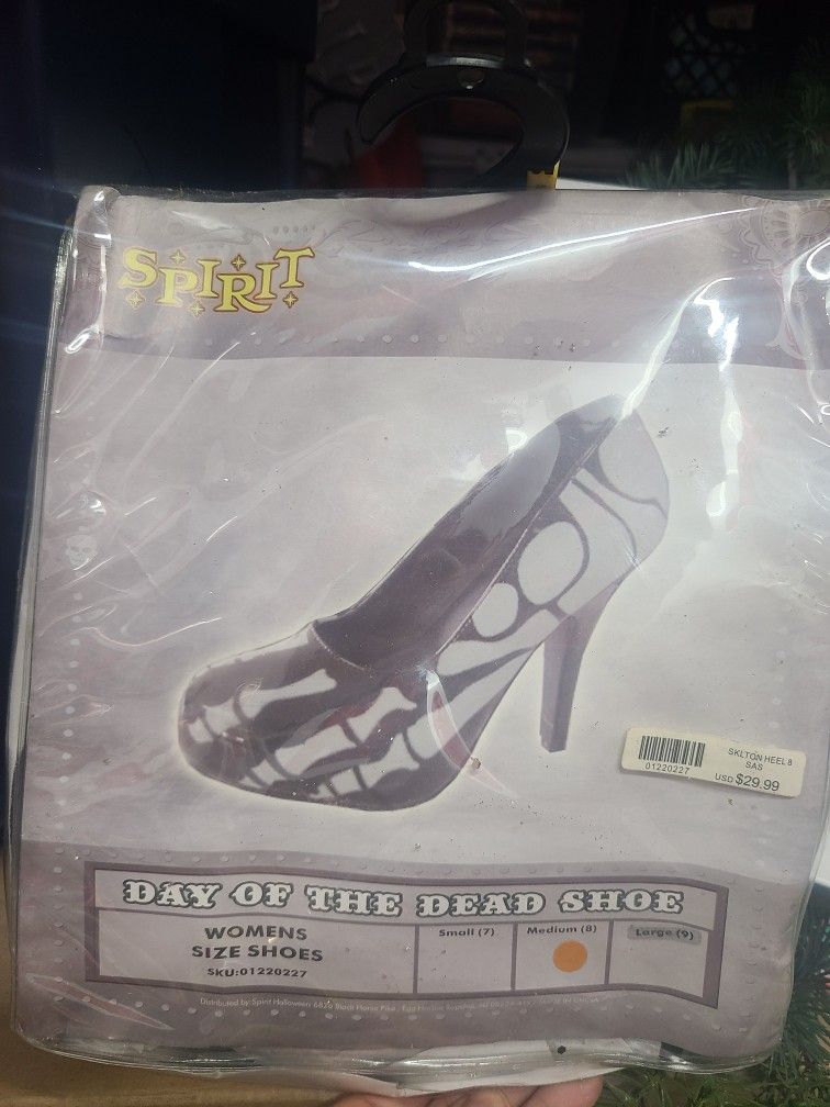 Brand New Day Of The Dead High Heels - Spirit Halloween Costume Shoes - Size 7 And Size 8