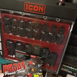 Icon Professional Large Reversible Ratcheting Wrench Set SAE 6 Piece Set