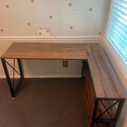 Desk With Storage Shelves