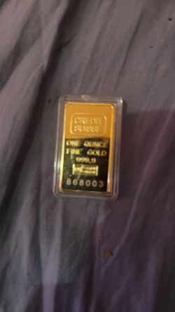 Credit suisse one ounce fine gold 999,9