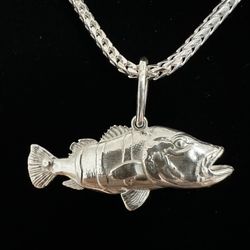 Peacock Bass Pendant Sterling Silver