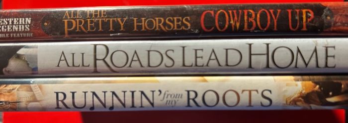 Three western movies. DVDs