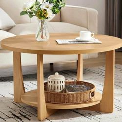 Boho Round Coffee Table 31.5"