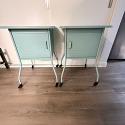 Blue Metal Nightstands