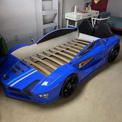 Thunder Carbed Blue Kid Bed / Mattress Included