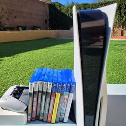 PS5 WITH 10 GAMES & 8TB HARD DRIVE 