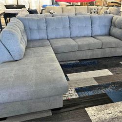 Brand New ▪️$40 Down Payment Finance ▪️▪️Marleton Gray 2 Piece Sectional with Chaise ▪️ Delivery Available 