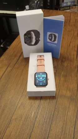 Smart Watch with Rose Gold Band