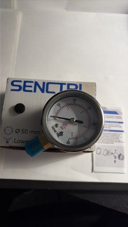 Lower mount pressure gauge 60 pounds 2 inch dial