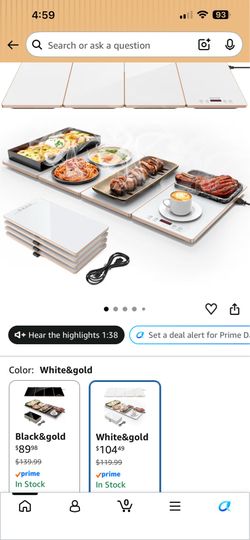 Food Warmers for Parties Buffet – 4-in-1 Electric Warming Tray for Food with 10 Temp Settings & Timer, 33"x15" Glass Surface, Modular Buffet Hot Plate