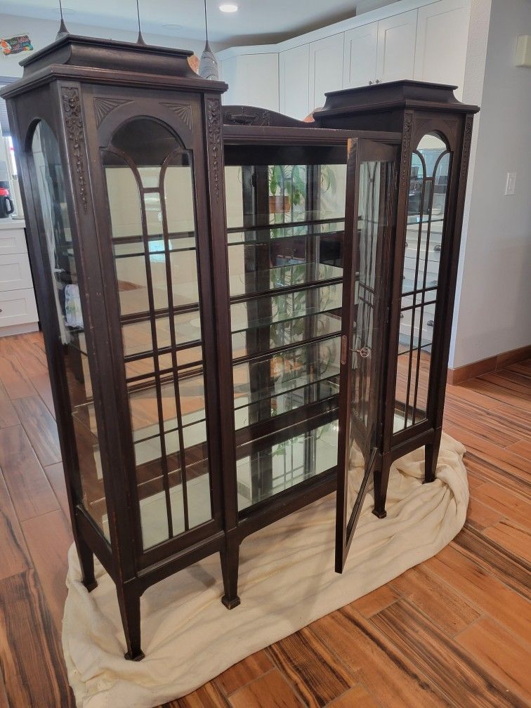 Antique Mahogany China Hutch