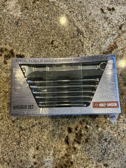 Harley Davidson HD USA American Iron 7 Piece SAE Full Polish Wrench Set