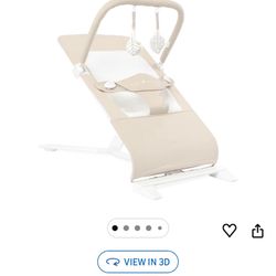 Baby Delight Alpine Deluxe Portable Bouncer, Infant, 0-6 Months, 100% GOTS Certified Cotton Fabrics, Organic Oat