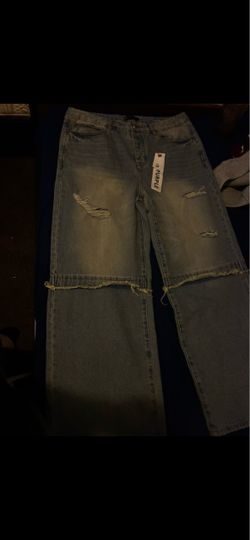 Baggy purple jeans