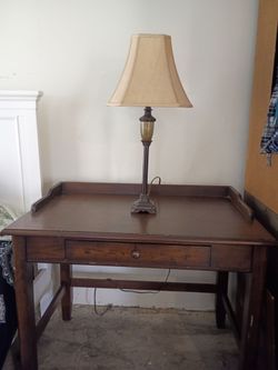 Lamp and desk