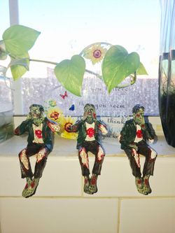 Set of 3 Zombie Shelf Sitter Figurines