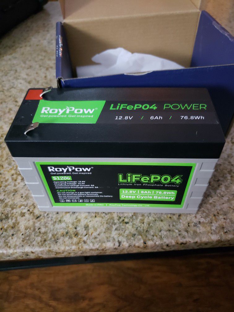roypow lifep04 12.8v 6ah Battery 