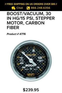Autometer 4776 carbon boost/vacuum gauge