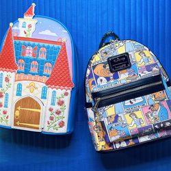 Loungefly & Her Universe Beauty and the Beast Mini Backpacks - NWTs