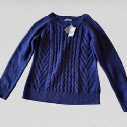 Cable Crew Neck Light Weight Sweater