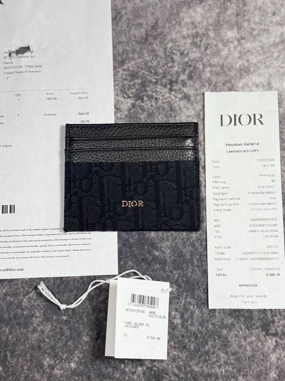 Black Dior Cardholder
