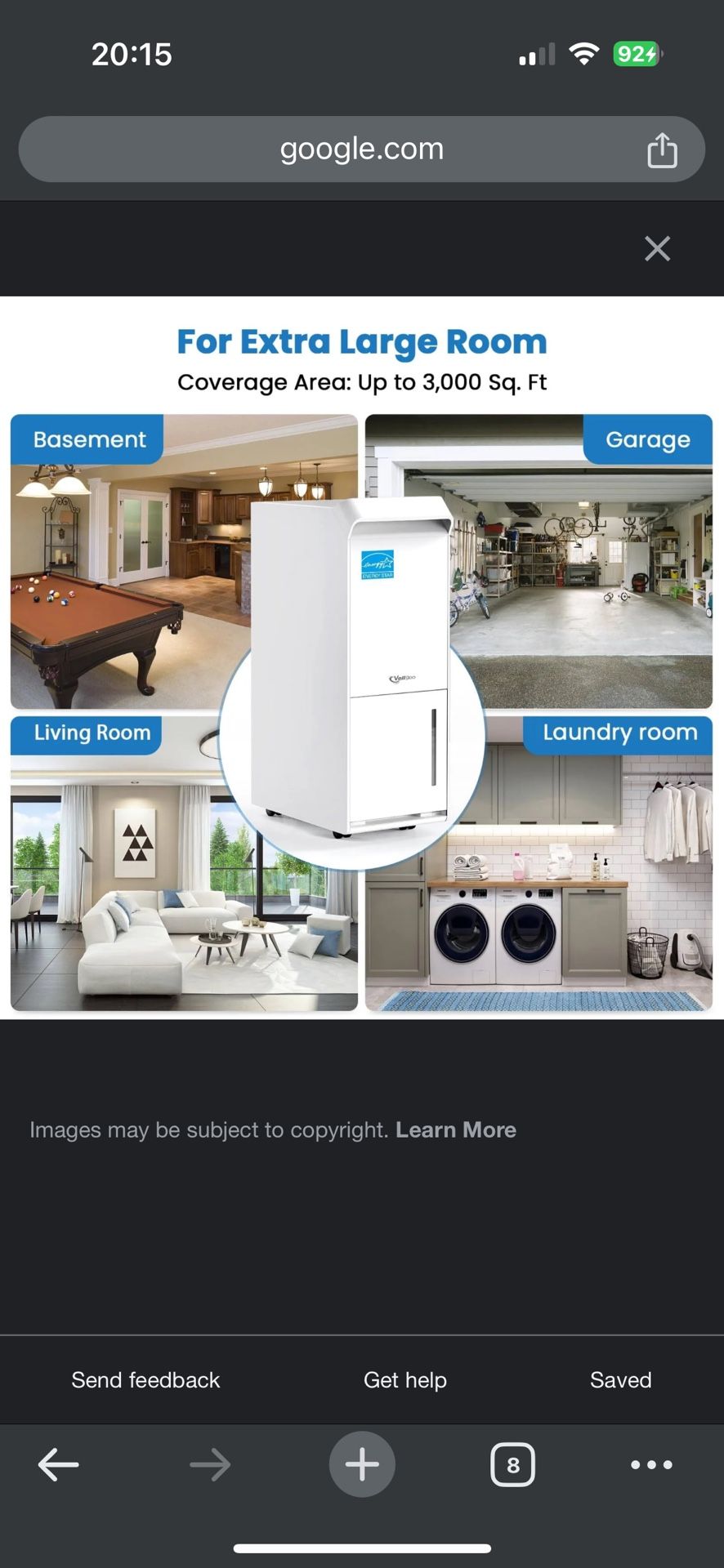 4500 Sq.Ft Energy Star Dehumidifier for Basement with Drain Hose 52 Pint DryTank Series ~*OPEN BOX SAVINGS$$*~