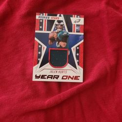 Jalen Hurts Jersey Rookie Card 