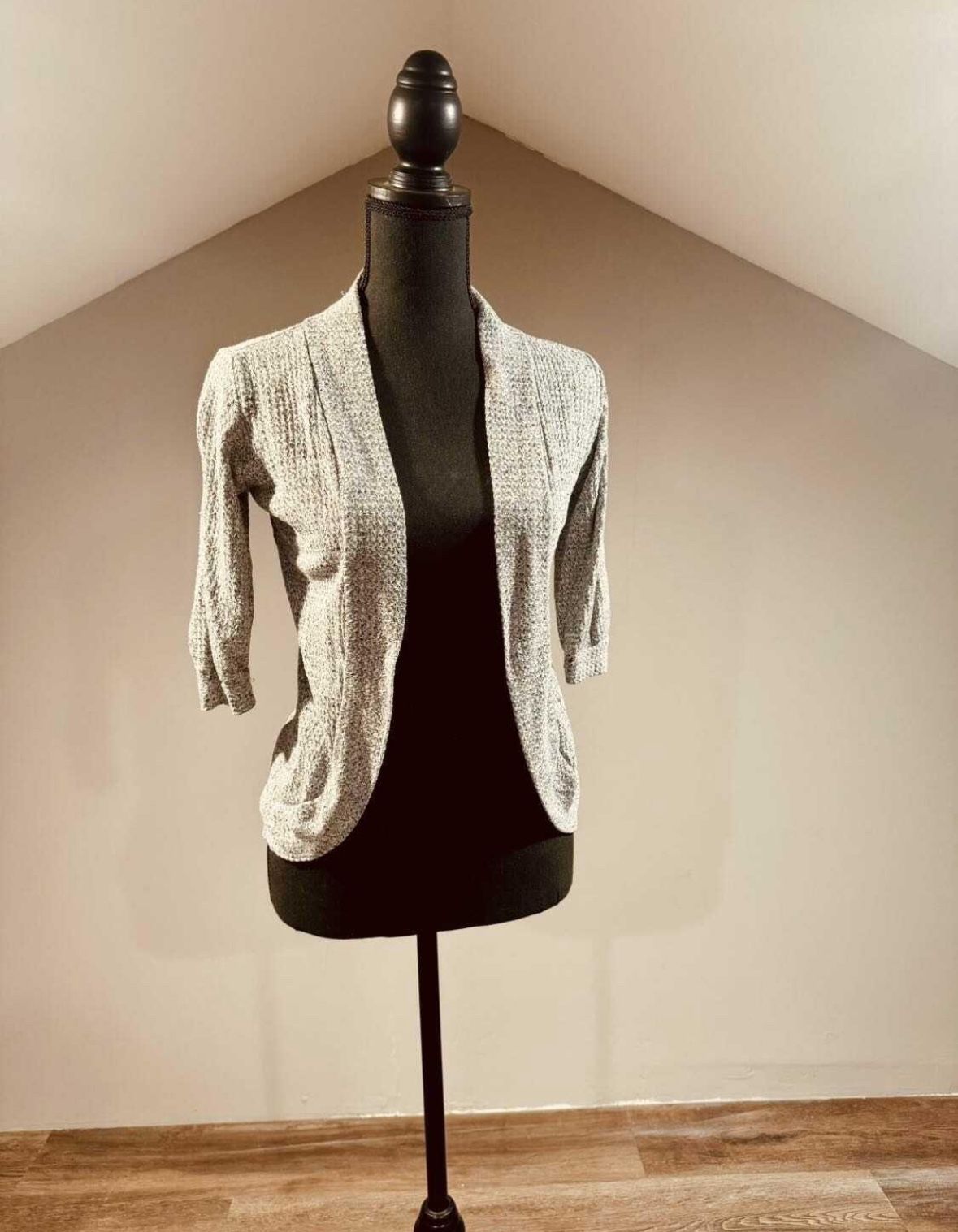 XS Black and White Cardigan