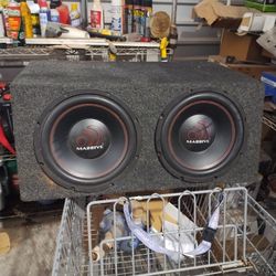 2 12" Massive Sub In Enclosed Box