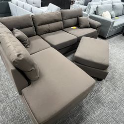 Brown Sofa Sectional Set 