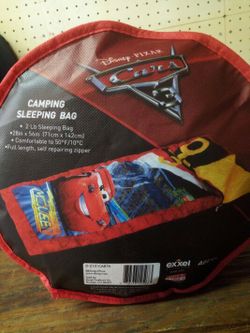 Disney Pixar Cars 3 Camping sleeping bag new