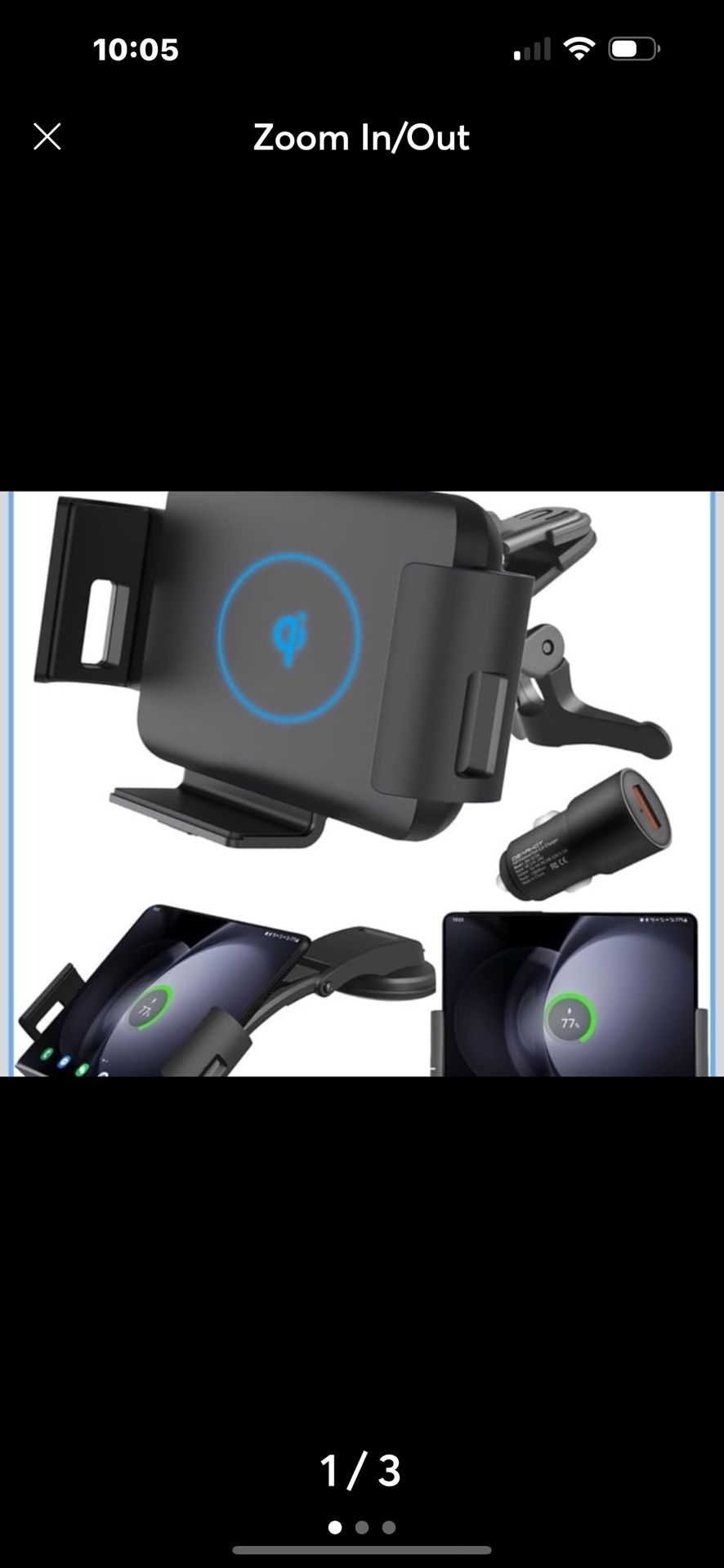 15W Qi Wireless Car Charger Mount Holder