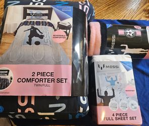 Messi comforter and sheets combo 3 items