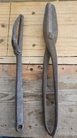 J&E North Tinsmith Snips, Old Pipe Tongs