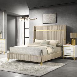4-Pc Queen Size bedroom Set. $53 Down payment