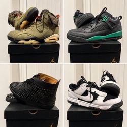 Men’s Sneaker Lot – 4 Pairs SZ 11 ALL | Jordan, Nike & Designer Style Shoes