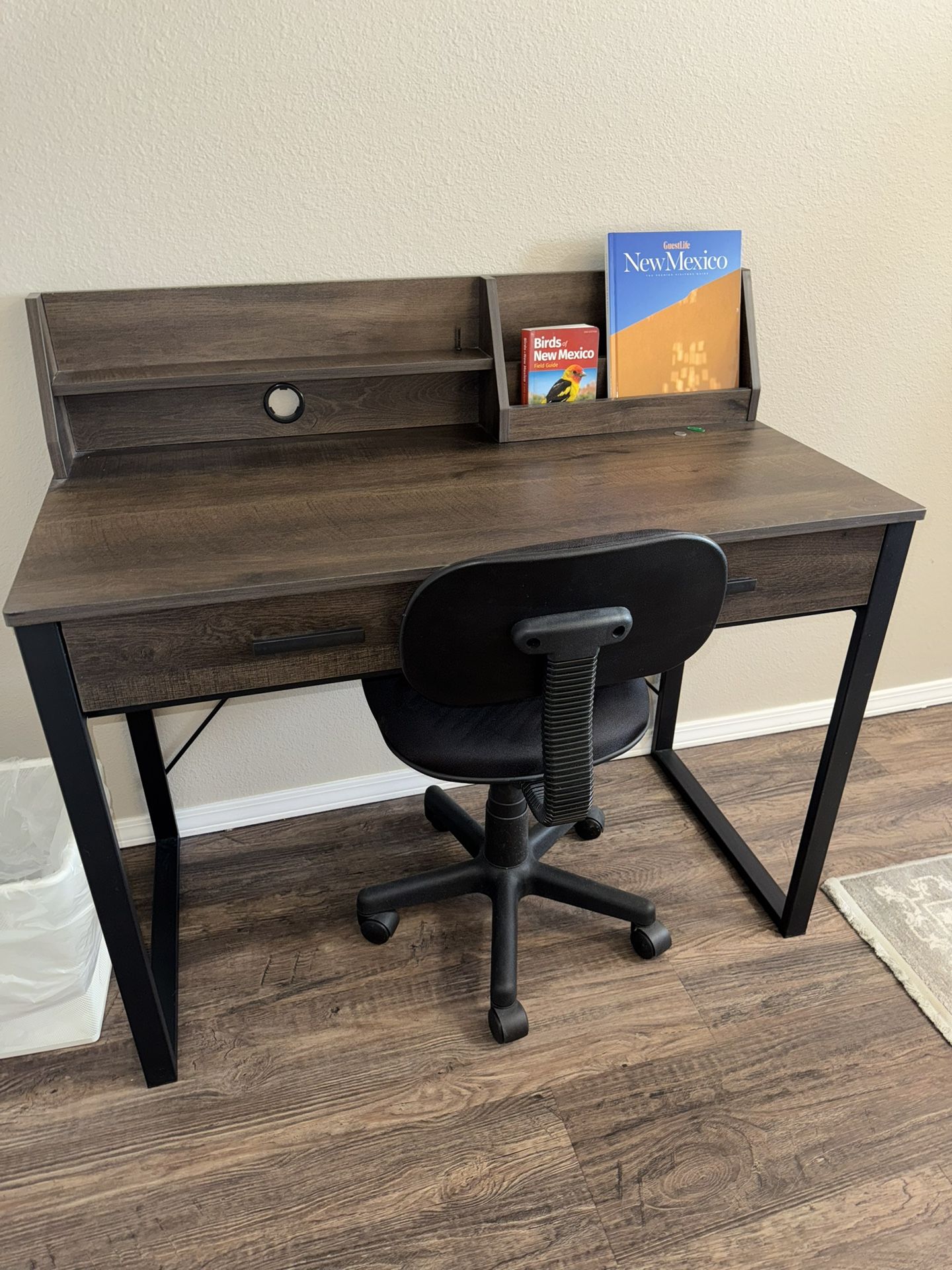 Wooden Computer Desk With Chair