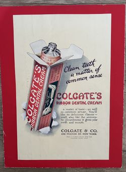 Vintage Colgate Ribbon Dental Ad’s