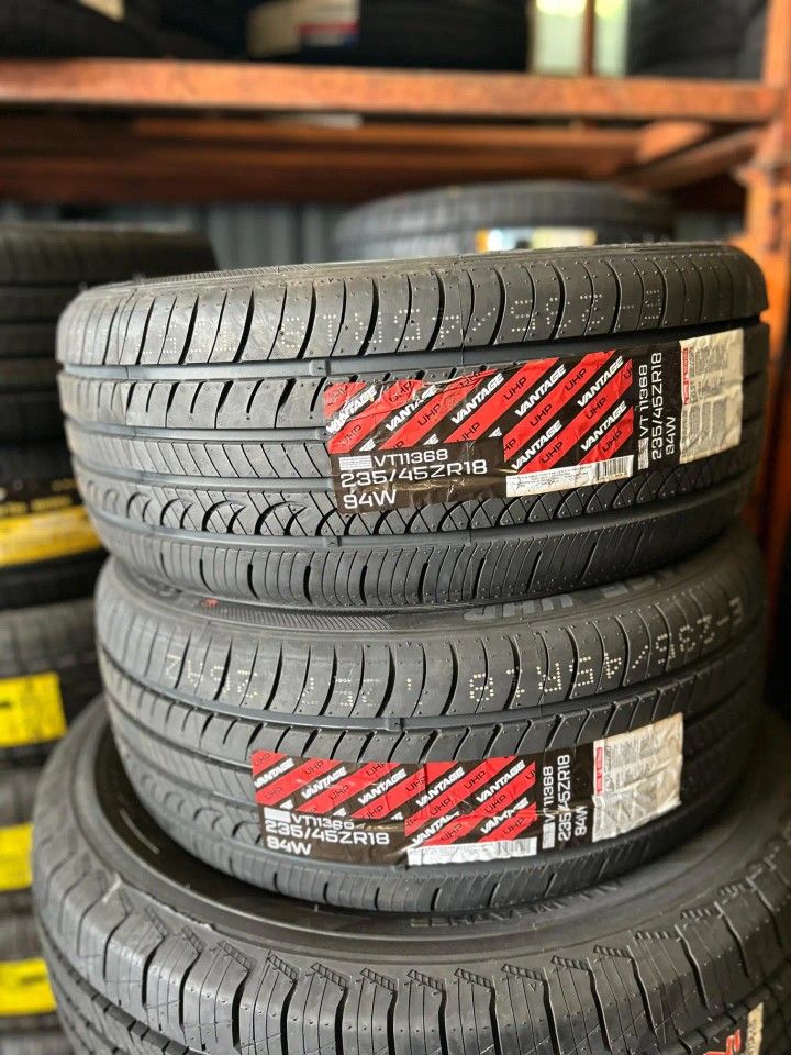 4 New 235/45R18 Vantage Tires with free Installation 235-45-18